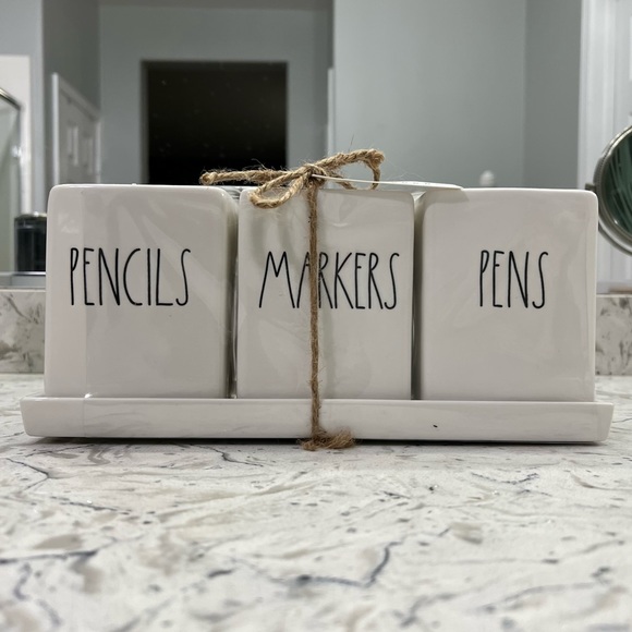 Rae Dunn Other - Rae Dunn. Pencil, Markers, Pens holder. White